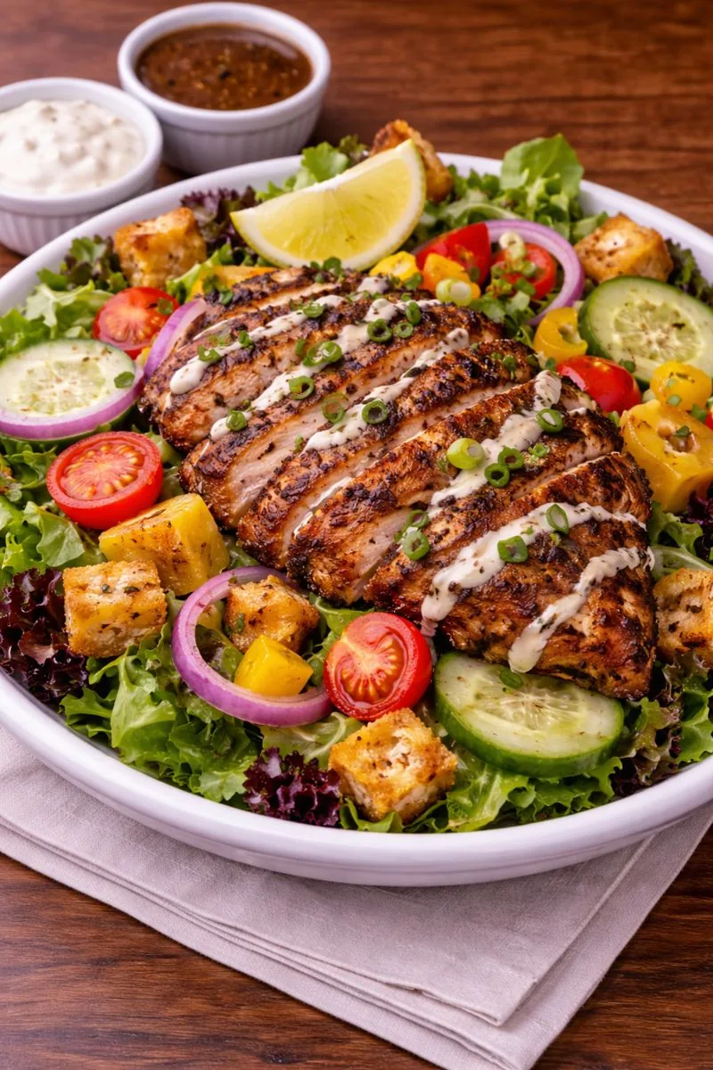 Jerk Chicken & Shrimp Salad