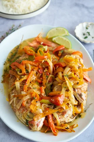 Steamed Red Snapper Dinner