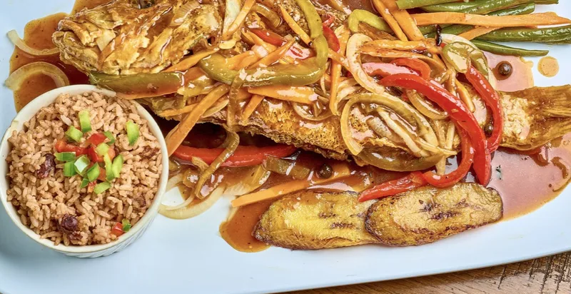 Brown Stew Red Snapper Dinner